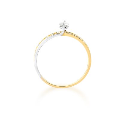 Solitário Giovanna 15 Years ouro com diamantes