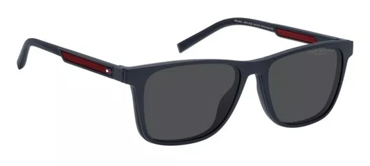 ÓCULOS ARMAÇAO CLIP ON TOMMY HILFIGER POLARIZADO AZUL