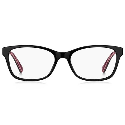 OCULOS ARMAÇÃO PRETO LISO/ROSA LISTRADO DENTRO CHRY PRETO
