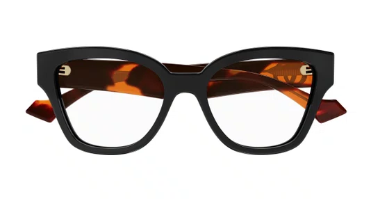Óculos de Grau Gucci Preto e Havana GG14240-007