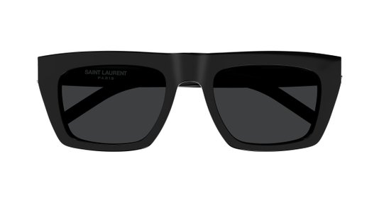 Óculos de Sol Saint Laurent SL M131-001 52 Acetato Preto com lentes na cor Fumê