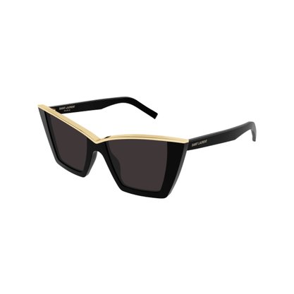 OCULOS DE SOL SAINT LAURENT BLACK COM DOURADO PRETO