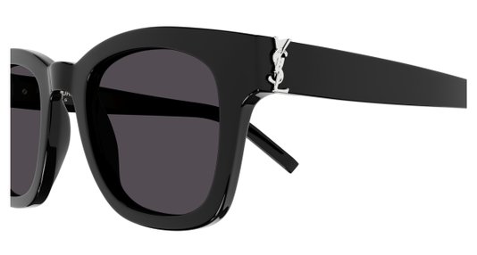 Óculos de Sol Saint Laurent SLM124 001 Preto/Preto 49-22-145 Autêntico