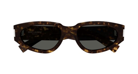 Óculos Saint Laurent Havana SL 618 Round Sunglasses | Fashion Eyewear