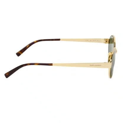 Óculos de Sol com Armação Arredondada em Metal Dourada SL 692-003