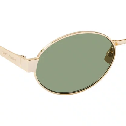 Óculos de Sol com Armação Arredondada em Metal Dourada SL 692-003