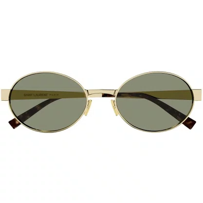 Óculos de Sol com Armação Arredondada em Metal Dourada SL 692-003