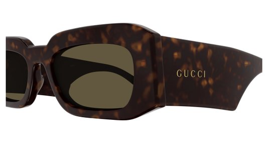 Óculos de Sol Gucci GG1426S-002 54 Acetato Marrom Mesclado com lentes na cor Marrom