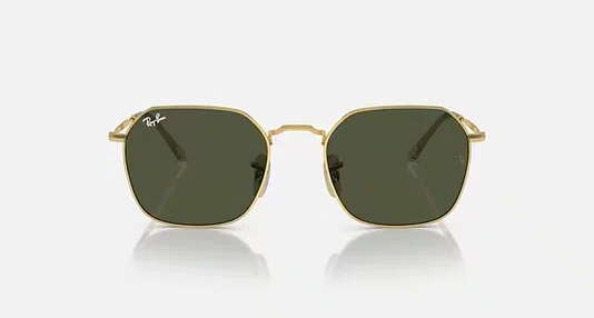 OCULOS RAYBAN JIM ARMAÇÃO DOURADO ARISTA PRETO