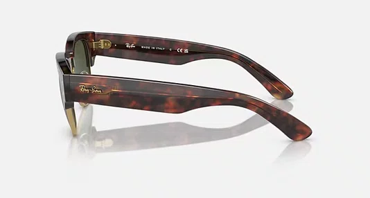 OCULOS RAYBAN MEGA CLUBMASTER ARMAÇÃO HAVANA  PRETO