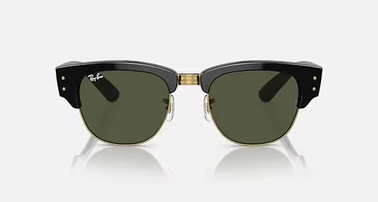 OCULOS RAYBAN MEGA CLUBMASTER ARMAÇÃO PRETA PRETO