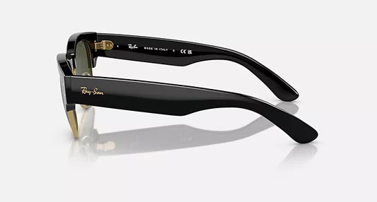 OCULOS RAYBAN MEGA CLUBMASTER ARMAÇÃO PRETA PRETO