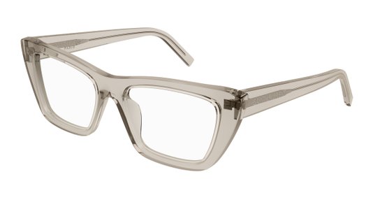 OCULOS SAINT LAURENT RECEITUARIO BEJE TRANSPARENTE PRETO