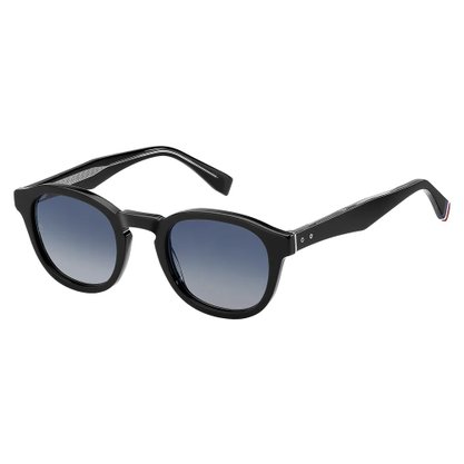 OCULOS TOMMY HIFILGER PRETO COM LENTE AZUL