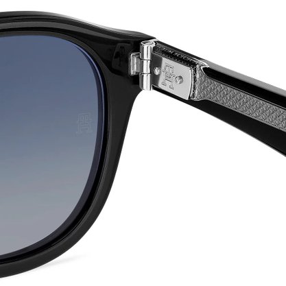 OCULOS TOMMY HIFILGER PRETO COM LENTE AZUL