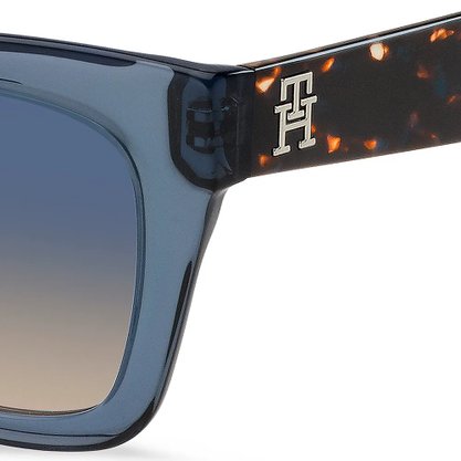 OCULOS TOMMY HILFIGER TRANPARENTE AZUL COM HAVANA AZUL AZUL