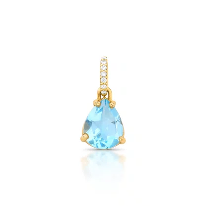 PINGENTE AU AM 18K GOTA 10X8 TOP E 7 BRILH 0,7 