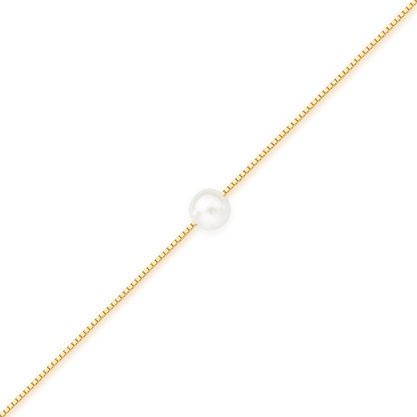 Pulseira Pérola em Ouro Amarelo