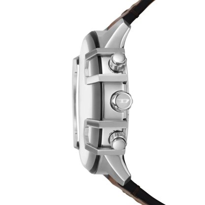 Relógio Diesel Masculino Griffed Em Aço Couro Marrom DZ4656B1