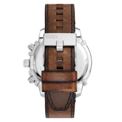 Relógio Diesel Masculino Griffed Em Aço Couro Marrom DZ4656B1