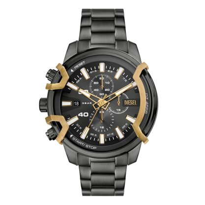 REL DIESEL GRIFFED PRETO E DOURADO MOSTRA PRETO