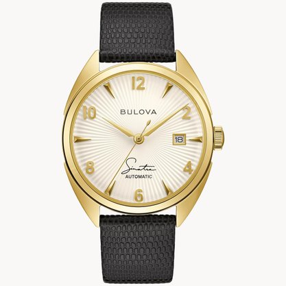 RELOGIO BULOVA AUTOMATICO FRANK SINATRA DOURA PULS COURO PRT