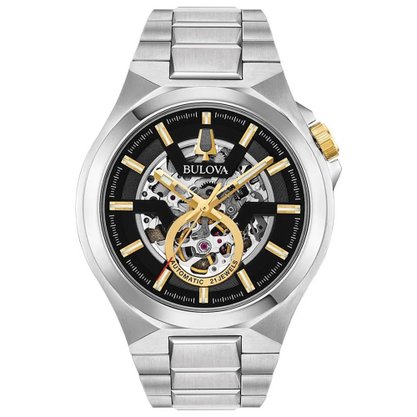 RELOGIO BULOVA CLASSIC MAQUINA AUTOMATICO PRATA/PRETO/DOUR