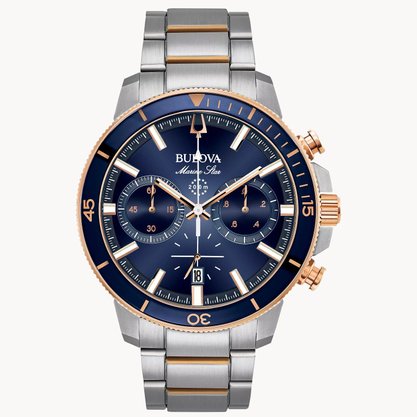 RELOGIO BULOVA MARINA STAR PRATA/ROSE E AZUL