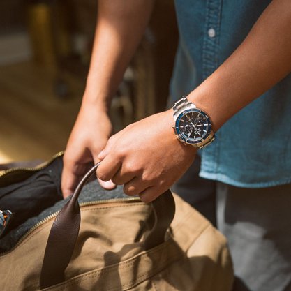 Relógio Masculino Bulova Marine Star 98b301 Azu