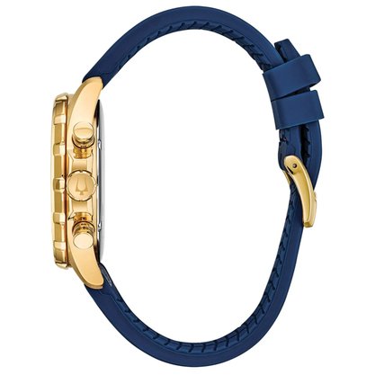 Relógio Marine Star Bulova Masculino Silicone Azul 97B168N