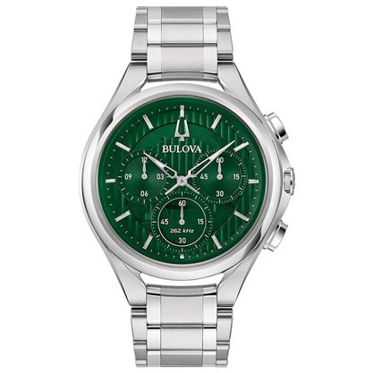 RELOGIO BULOVA SURVEYOR CURV AUTOMATIC PRATA AMOST VERDE