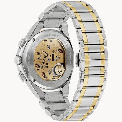 Relógio Bulova Curv Masculino Aço Prateado e Dourado 98A301N