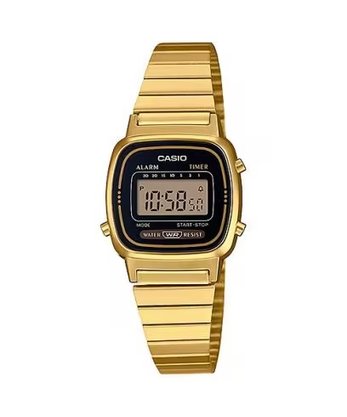 RELOGIO CASIO VINTAGE MINI DOURADO E PRETO