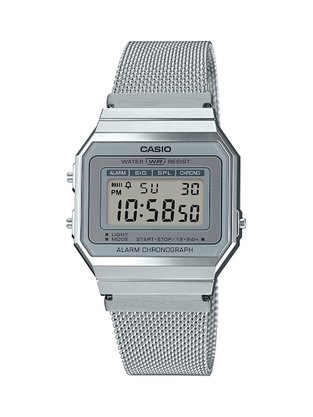 Relógio Casio Vintage Prateado Esteira