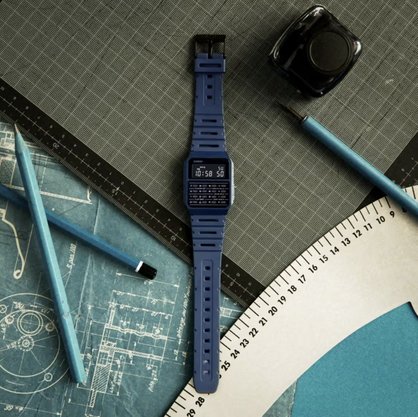 Relógio Casio Vintage Calculadora Azul CA-53WF-2BDF-SC