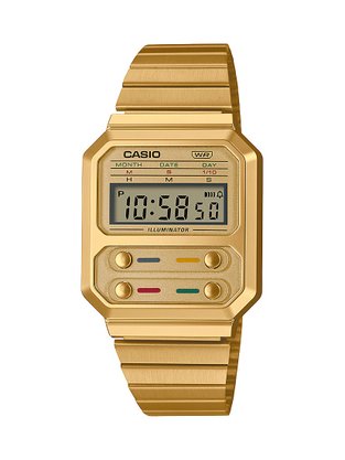 Relógio Casio Vintage Dourado 4 Botões