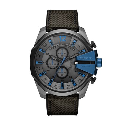 Relógio Diesel Mega Chief Cronógrafo Masculino Preto com Grafite e Azul - DZ4500B1 G2GX