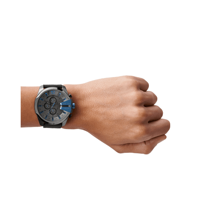 Relógio Diesel Mega Chief Cronógrafo Masculino Preto com Grafite e Azul - DZ4500B1 G2GX