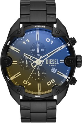 Relógio Diesel Spiked Cronógrafo Masculino Preto - DZ4609B1 P2PX