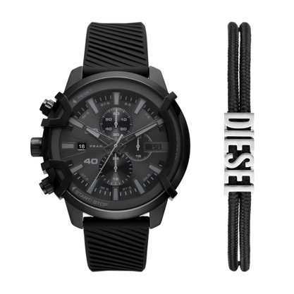 RELOGIO DIESEL GRIFFED EM SILICONE E PULSEIRA DE NYLON