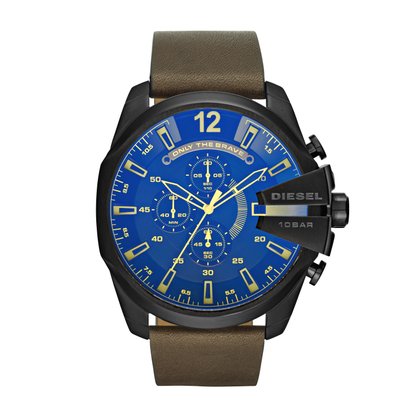 Relógio Diesel Cronógrafo Masculino Couro Marrom e Preto - DZ4401B1 P2NX