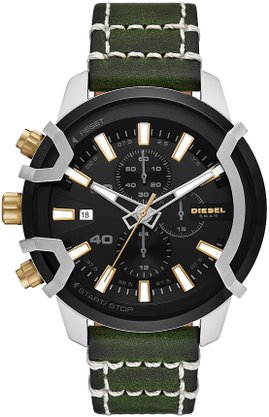 Relógio Diesel Griffed Couro Verde e Preto DZ4585B1