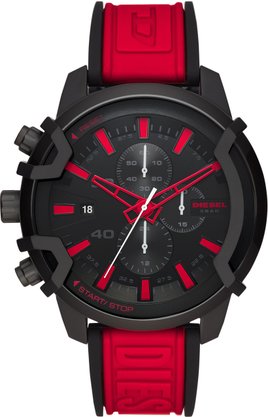 Relógio Diesel Griffed Cronógrafo Masculino - DZ4530B1 P1VP Vermelho