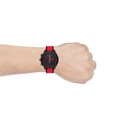 Relógio Diesel Griffed Cronógrafo Masculino - DZ4530B1 P1VP Vermelho