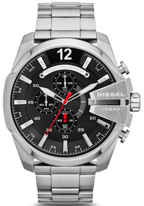 Relógio DIESEL Masculino Split Prateado Preto DZ4308B1 P2SP