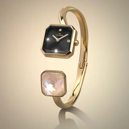 Relógio Technos Feminino Crystal Dourado 751AA/1P