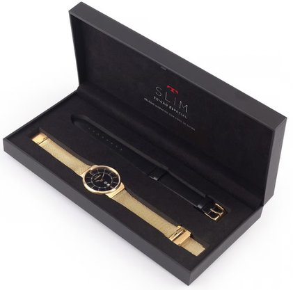 Relógio Technos Masculino Slim Dourado GM17AC/T1P