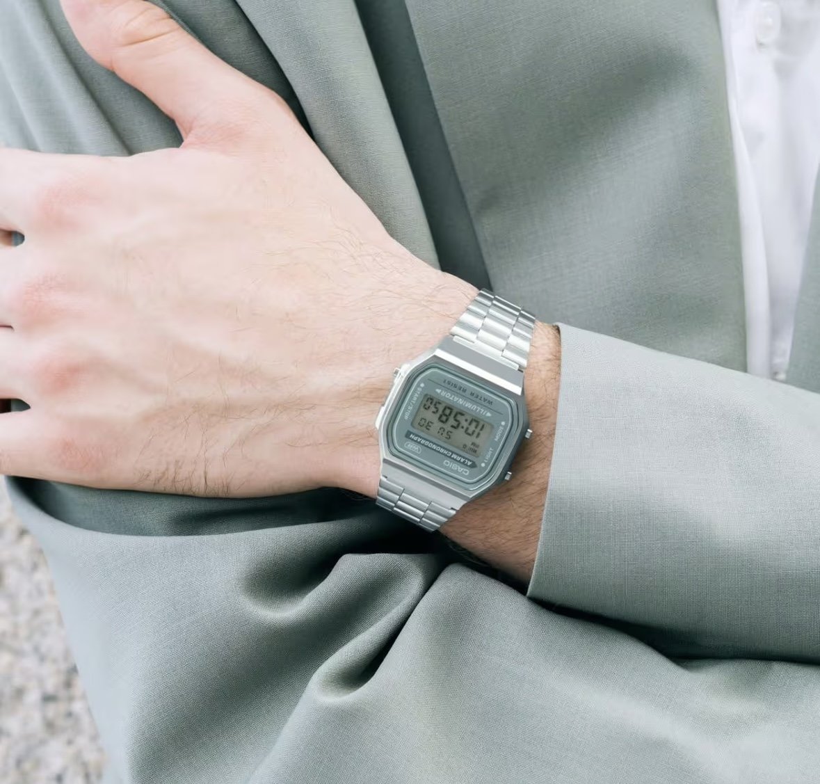 Relógio Casio Vintage Prata A168WA-3AYDF