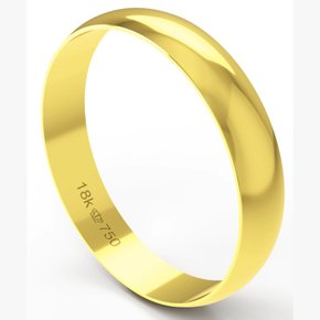 Aliança de Casamento Confort em Ouro 18k 4 mm