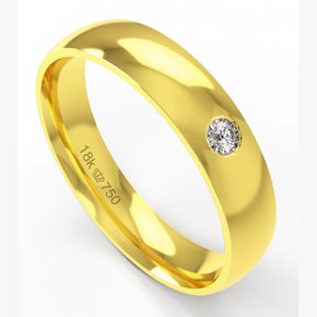 ALIANÇA AU AM ABAULADA ANAT 1 BRI 6PT L4,5/A1,50 RI=6 RE=7 AMARELO